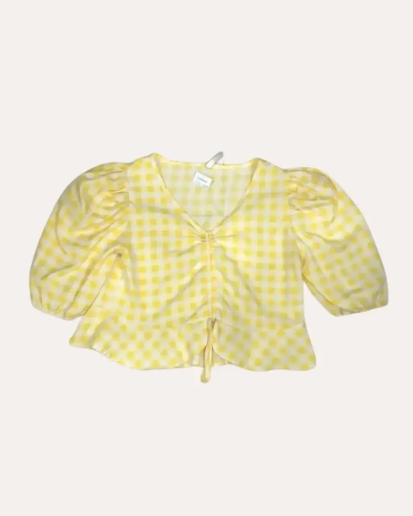 BLUSA CUADROS AMARILLOS EVERY 