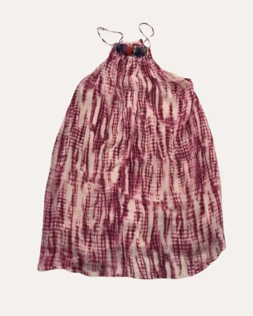 VESTIDO ROSA CON PIEDRAS ZARA 