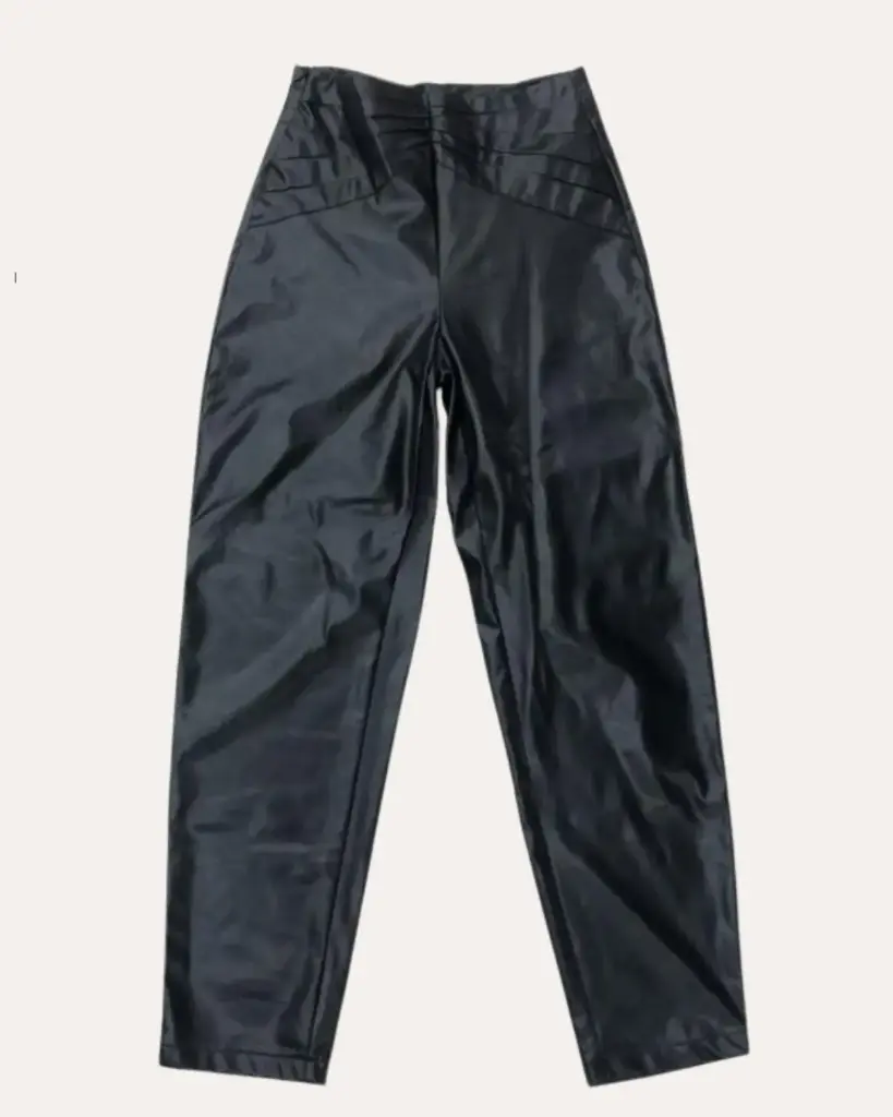 PANTALON CUERINA NEGRO SHEIN
