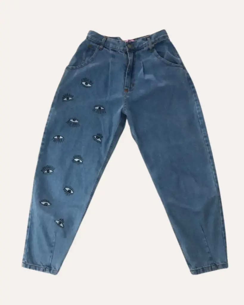 PANTALON JEAN CON OJOS KOSH