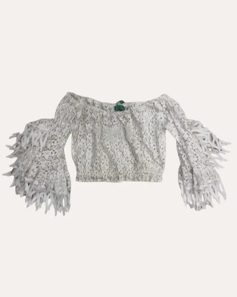 BLUSA BLANCO DE ENCAJE ANTICO 