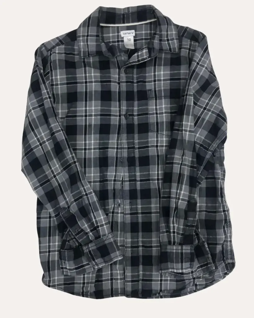 CAMISA GRIS CON CUADROS NEGROS CARTER'S