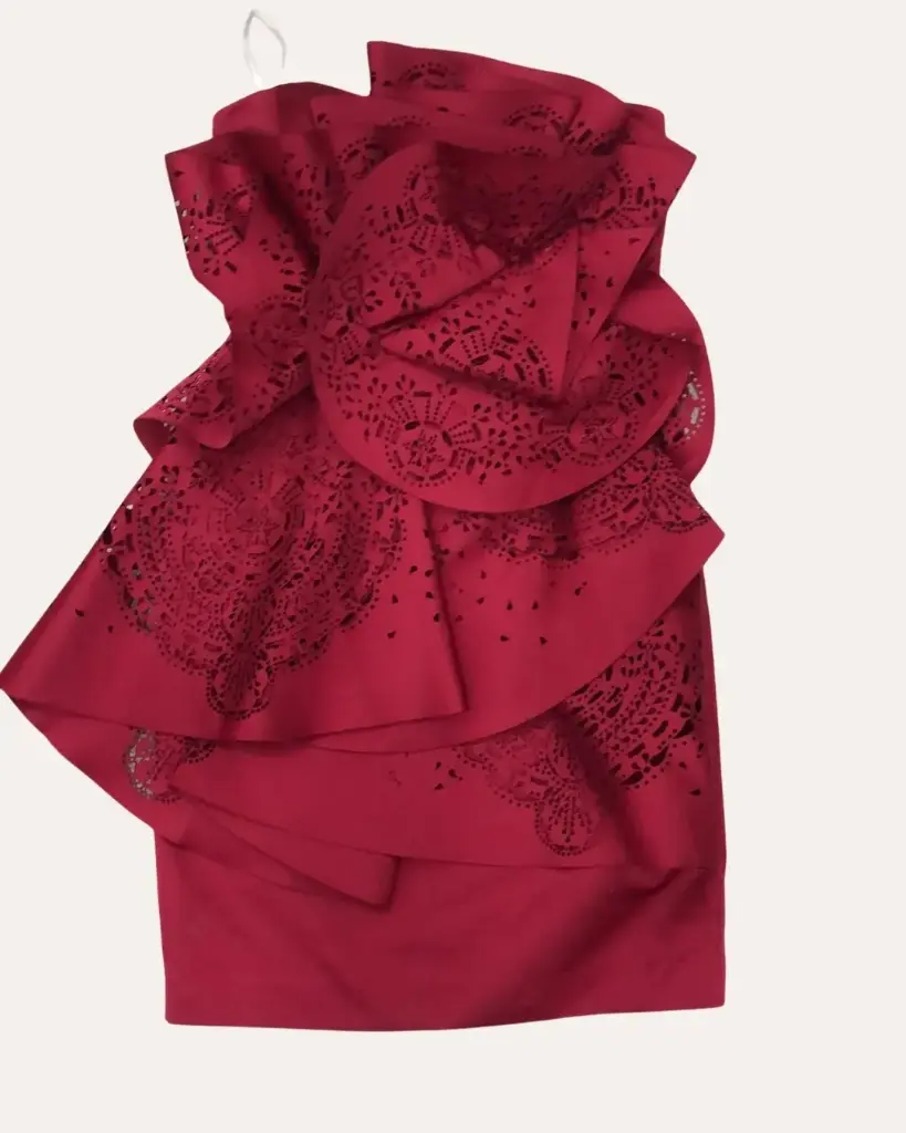 VESTIDO VINOTINTO STRAPLESS