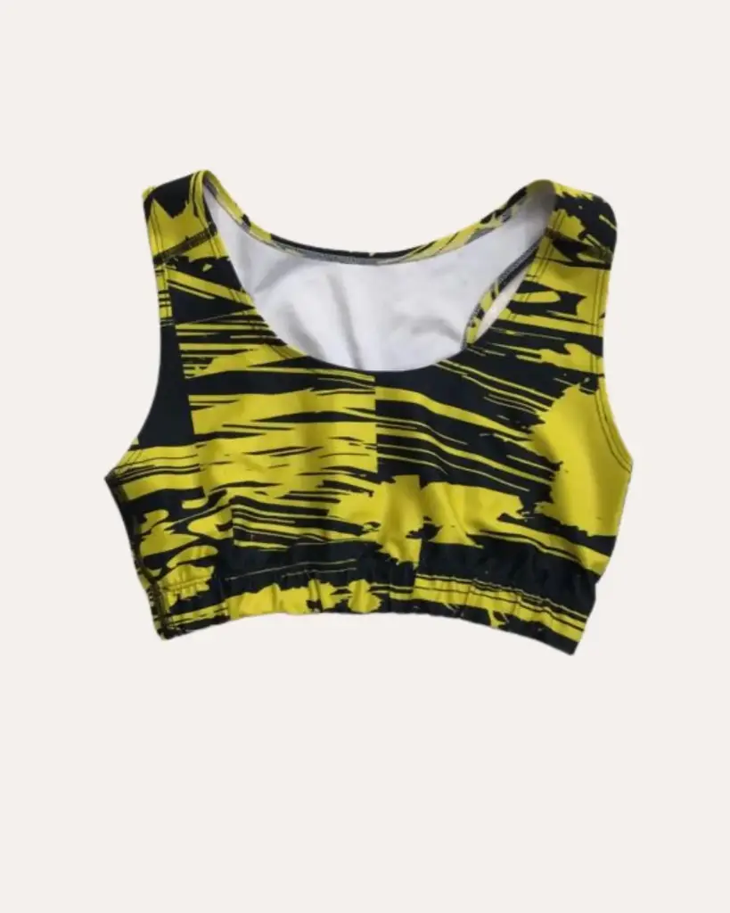 TOP DEPORTIVO AMARILLO CON NEGRO BUV 