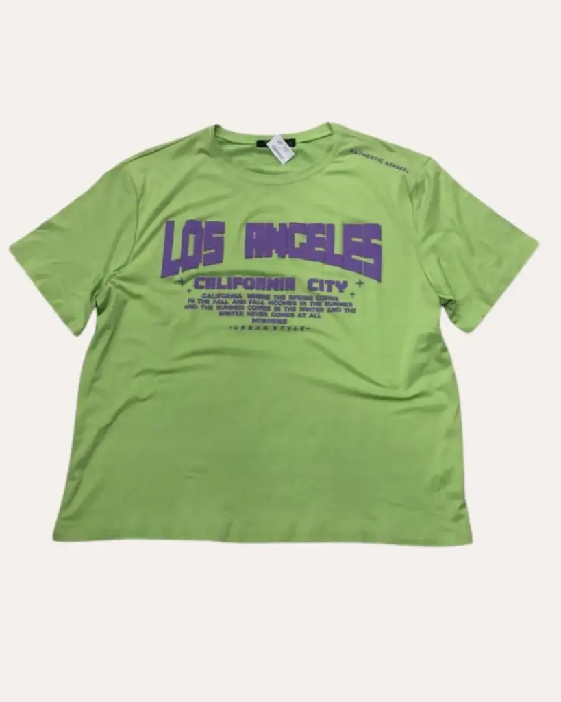 FRANELA VERDE CON ESTAMPADO MISS CALIFORNIA 