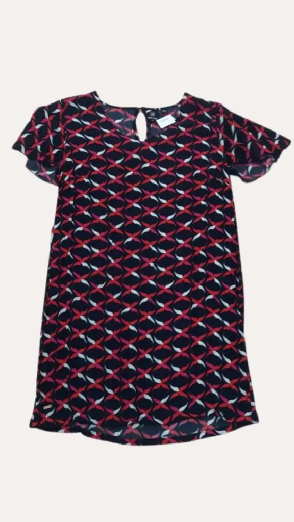 VESTIDO AZUL Y ROJO HEAVY 