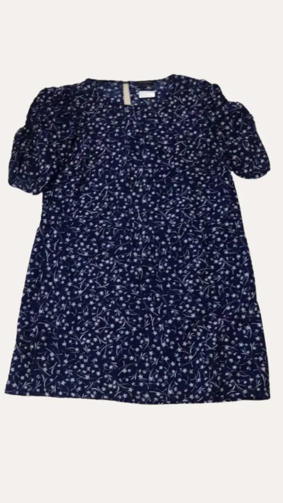 VESTIDO AZUL CON FLORES JESSICA 