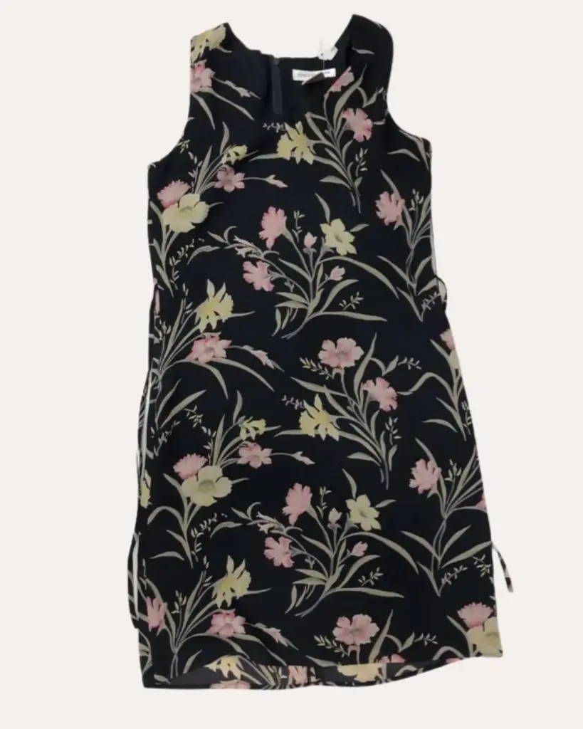 VESTIDO NEGRO FLOREADO 