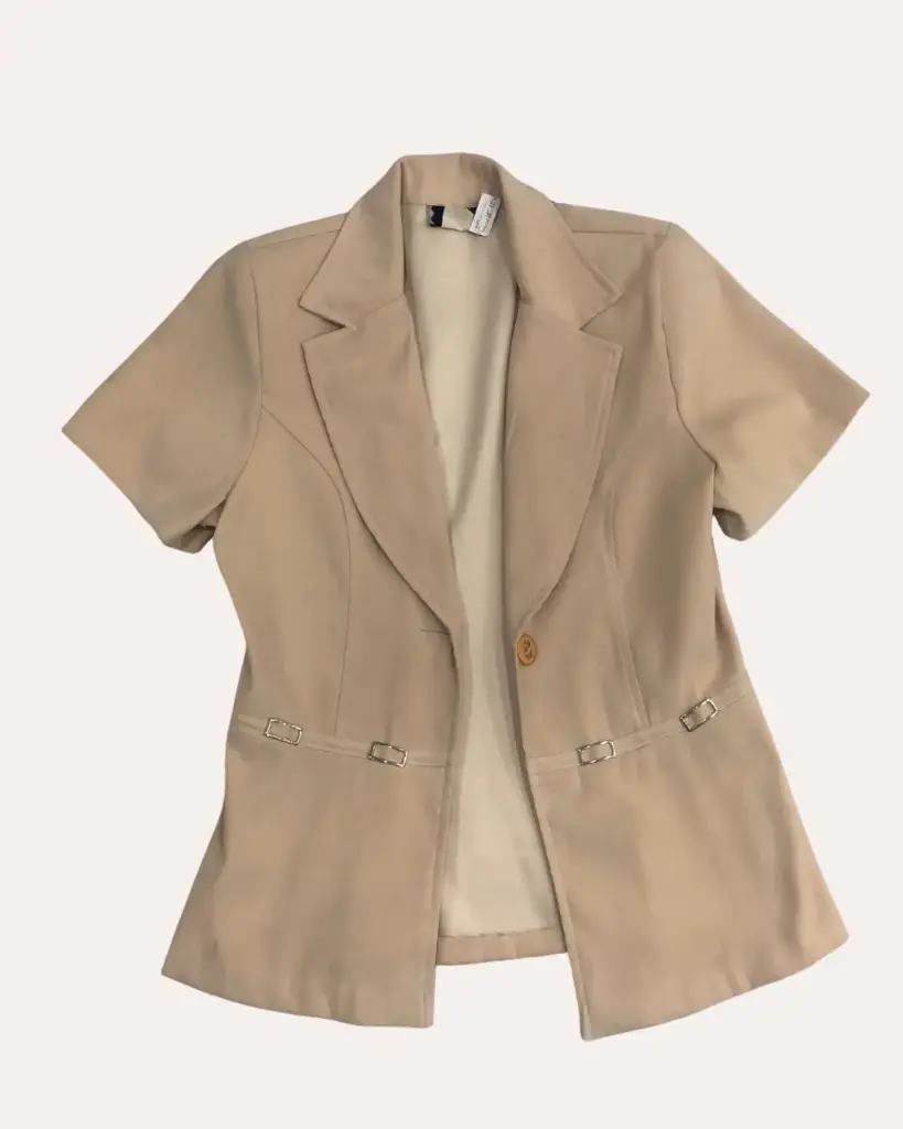 CHAQUETA BEIGE GAMUZADO 