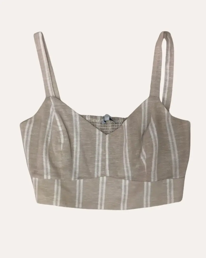 TOP BEIGE CON BLANCO 