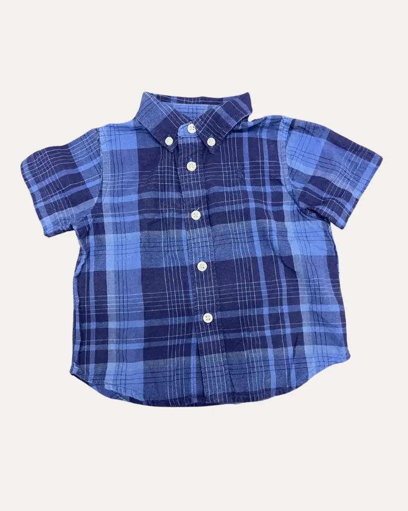 CAMISA AZUL DE CUADROS RALPH LAUREN KIDS