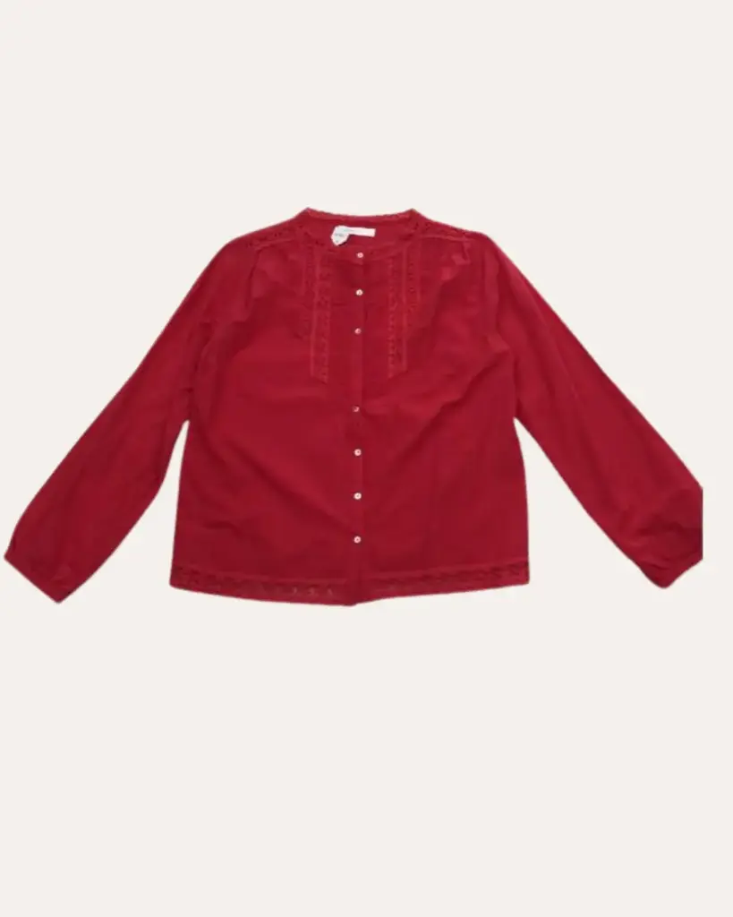 BLUSA ROJO MANGA LARGA