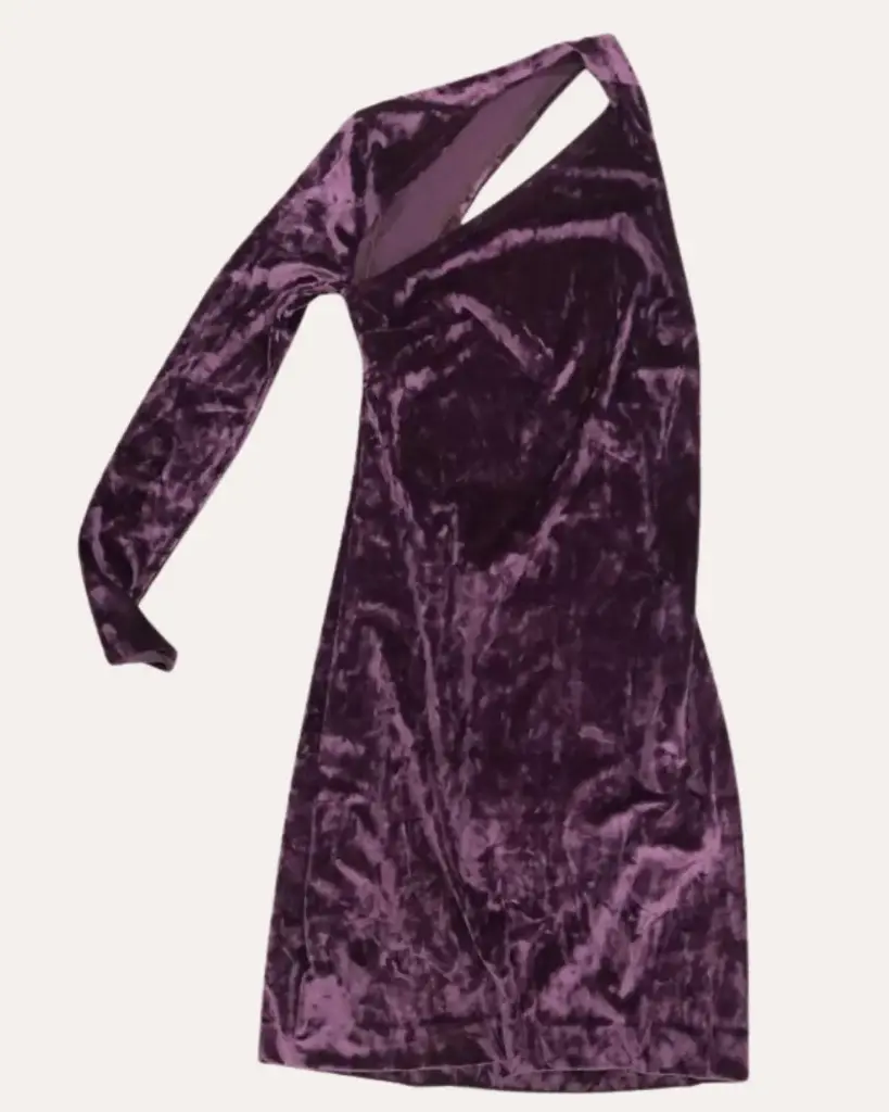 VESTIDO  MORADO TERSIOPELO 