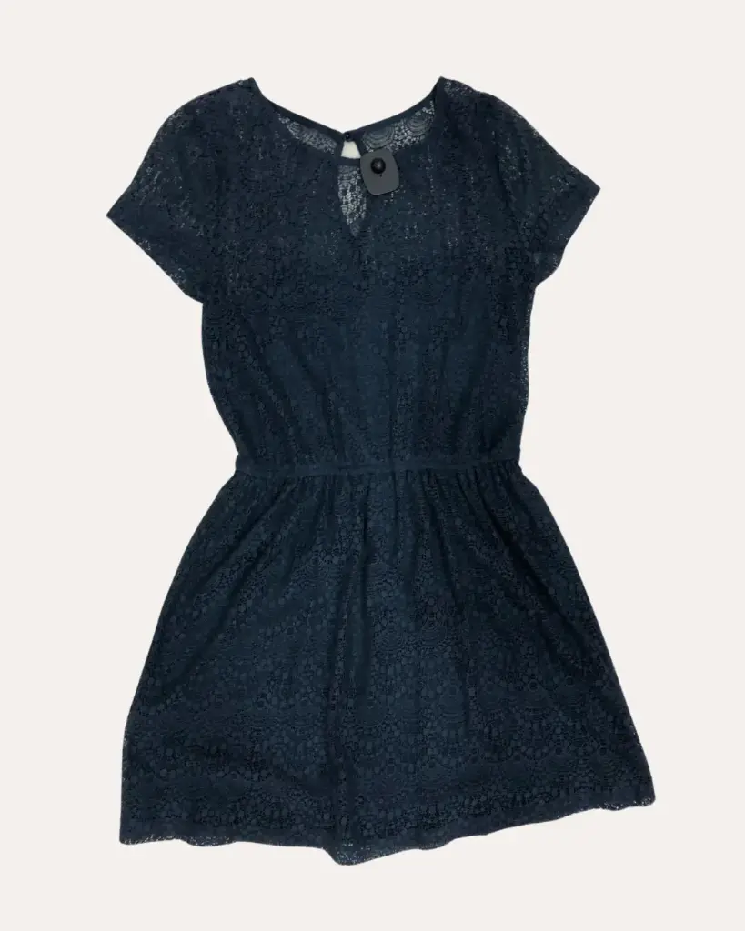 VESTIDO AZUL CON FLORES