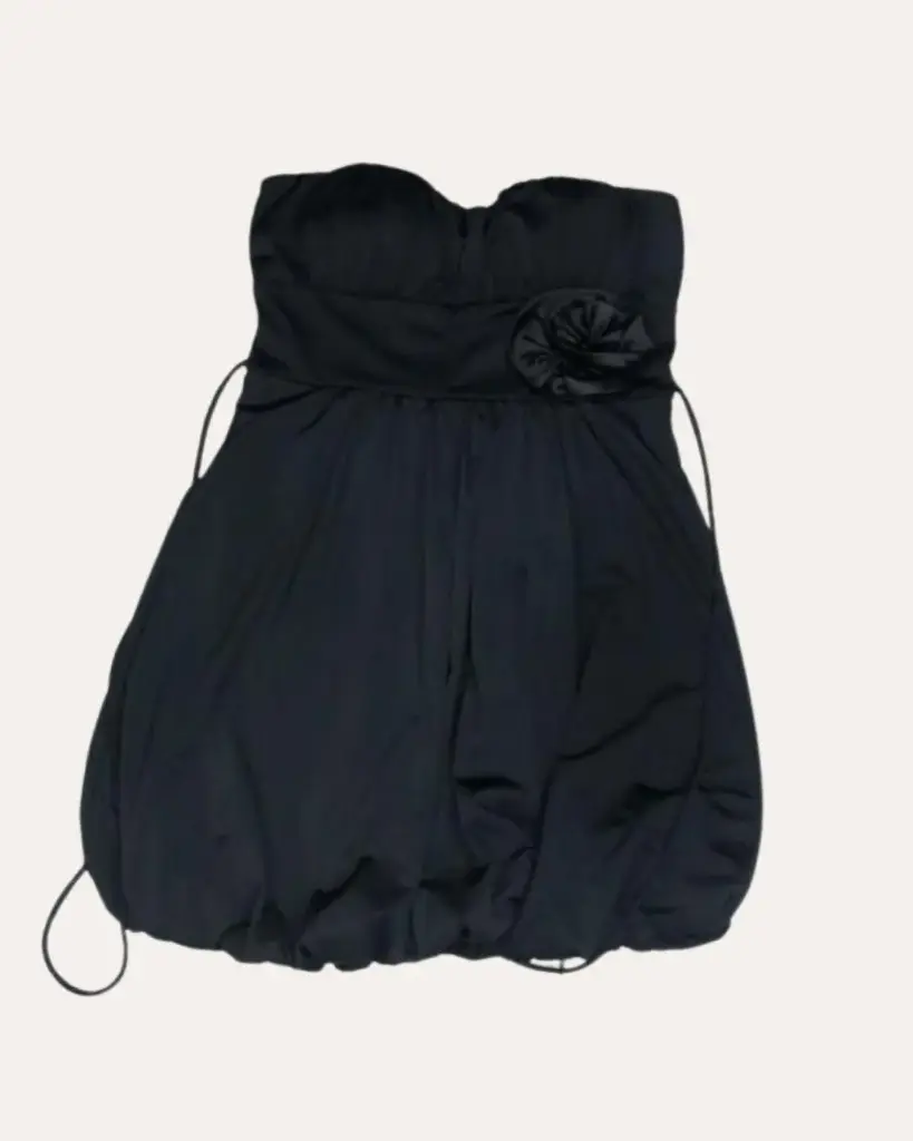 VESTIDO ESTRAPLE NEGRO 