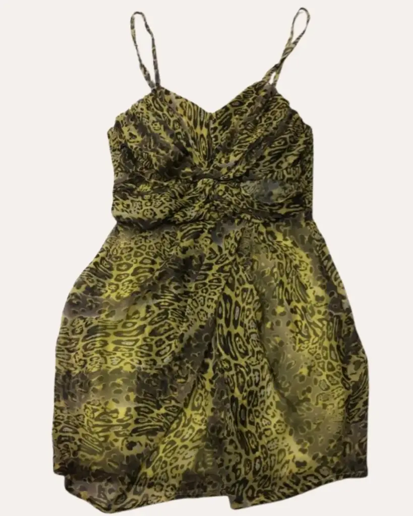 VESTIDO  AMARILLO ANIMAL PRINT 