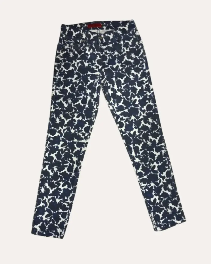 PANTALON AZUL CON BLANCO CAROLINA HERRERA