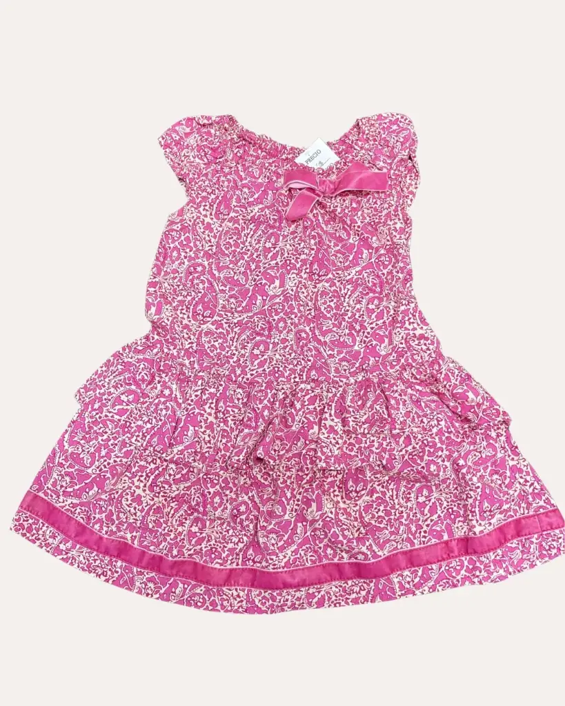 VESTIDO ROSA CON BEIGE EPK