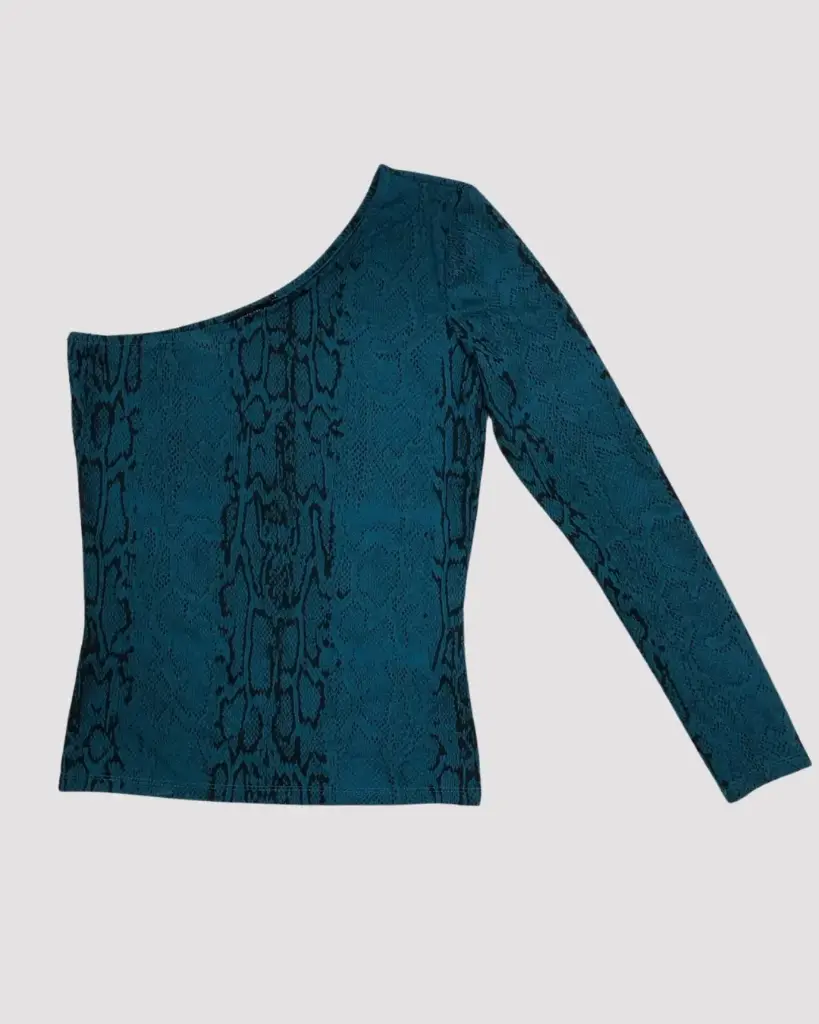 TOP AZUL DE SERPIENTE 