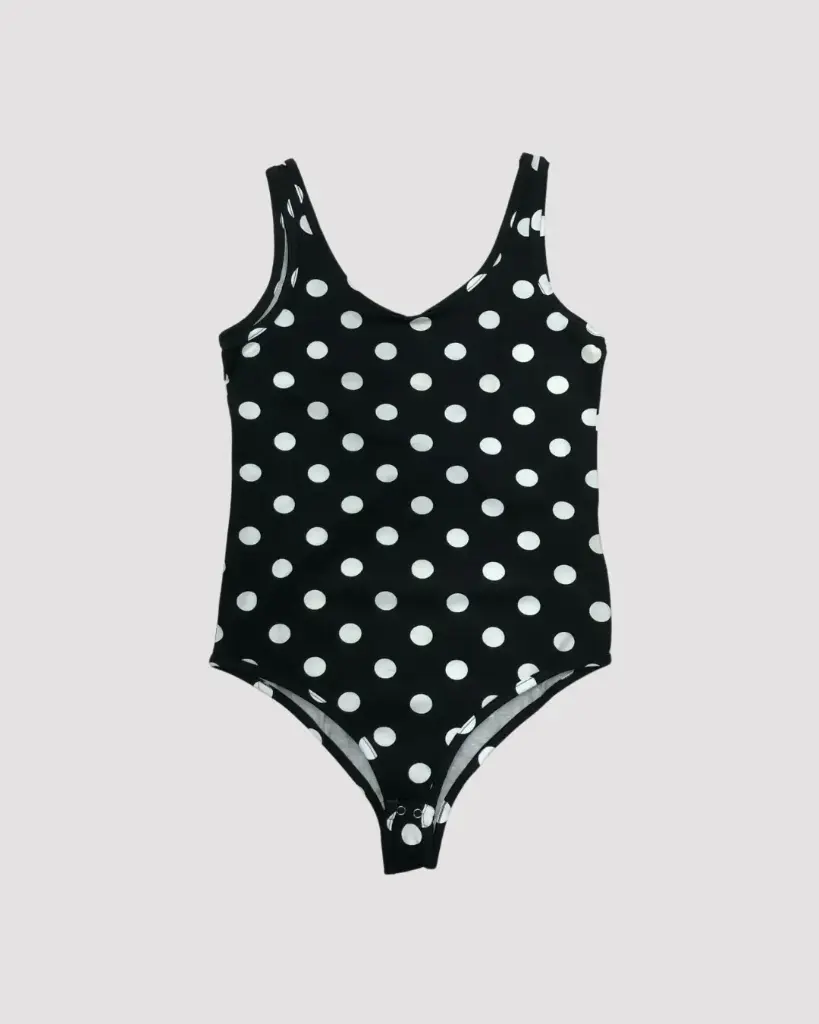 BODY  NEGRO CON PUNTOS BLANCOS