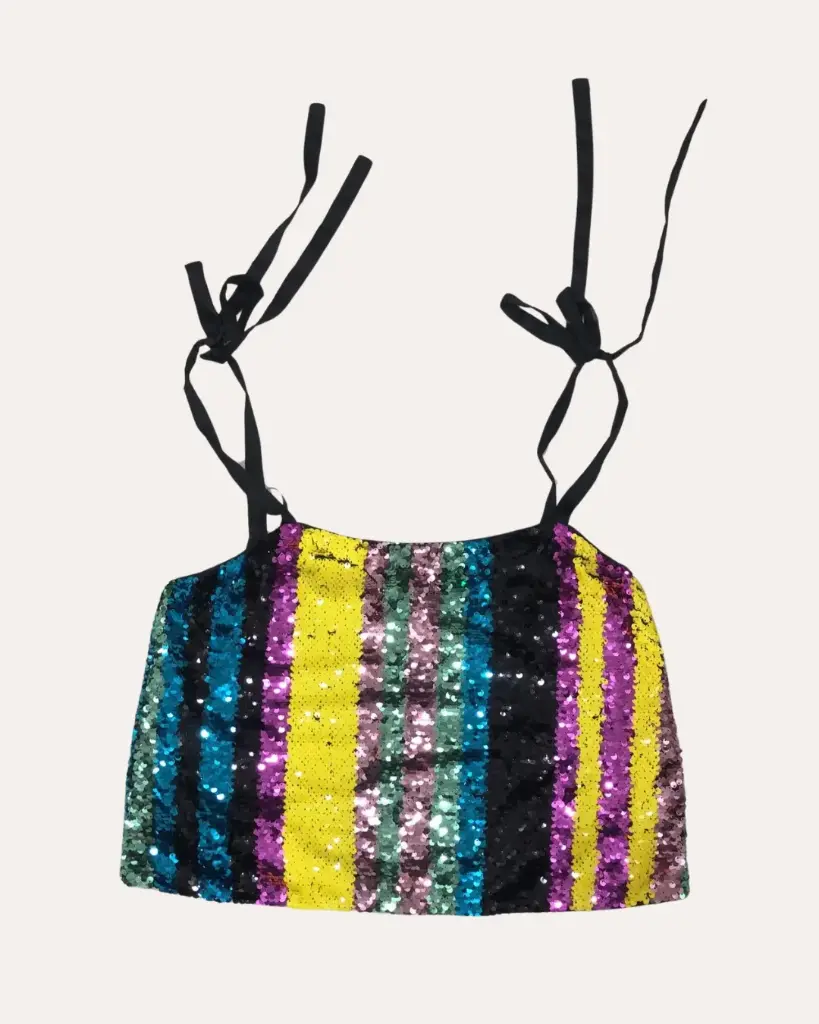 TOP COLORES LENTEJUELA ZARA