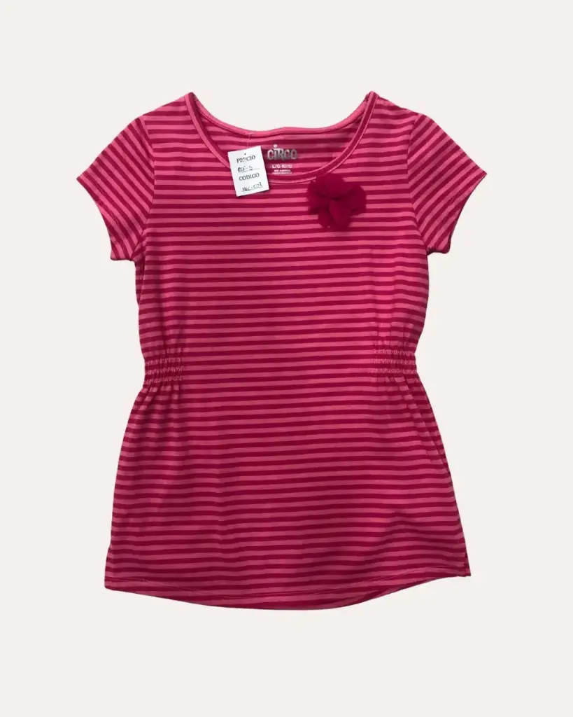 BLUSA FUCSIA DE RAYAS 