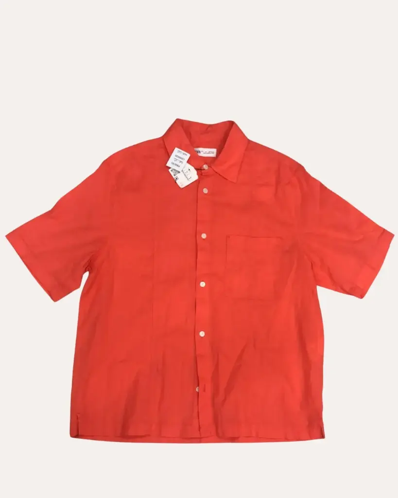 CAMISA NARANJA ZARA 