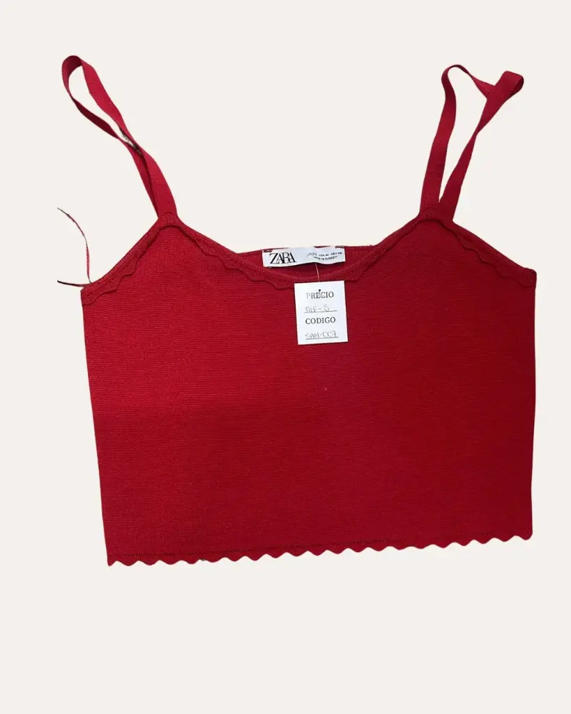 TOP ROJO ZARA