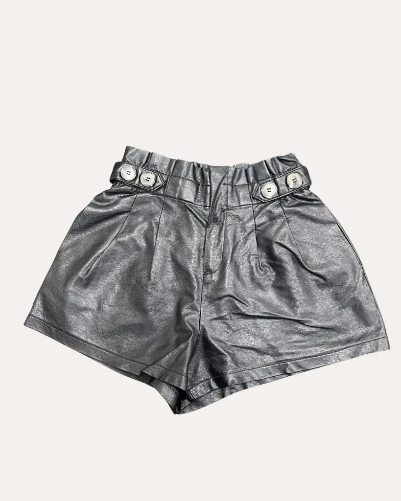SHORT DE CUERINA NEGRA