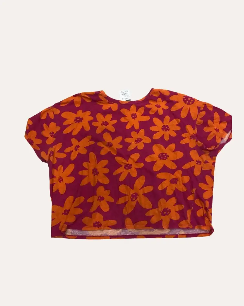 BLUSA FUCSIA Y NARANJA ZARA 