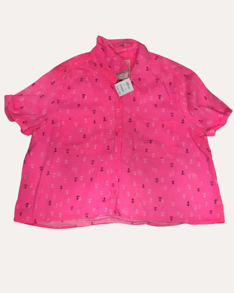 CAMISA ROSA CON ANCLAS AUTHENTIC AMERICAN