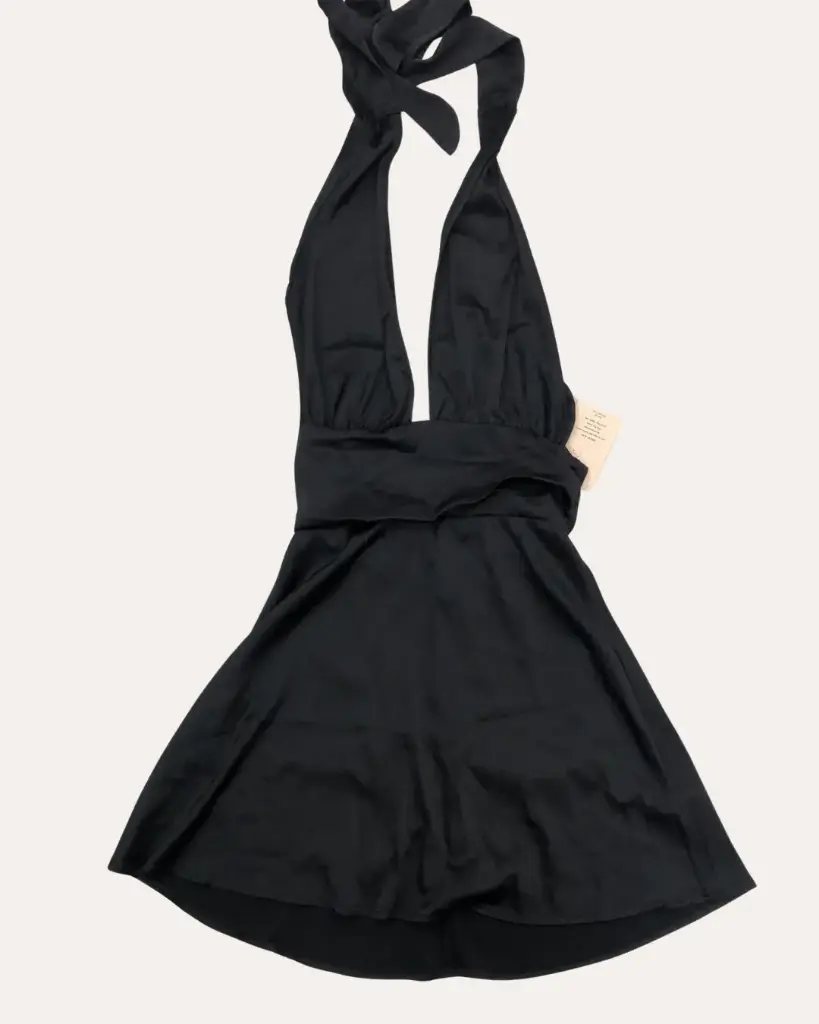 VESTIDO NEGRO SATINADO SHEIN 