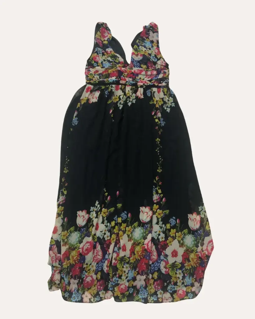 VESTIDO NEGRO FLOREADO EVER PRETTY