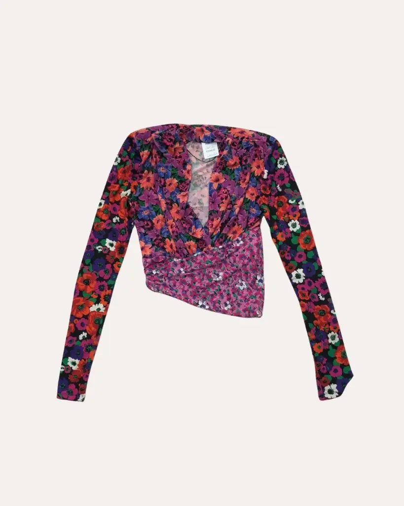 BLUSA FLOREADA ZARA 