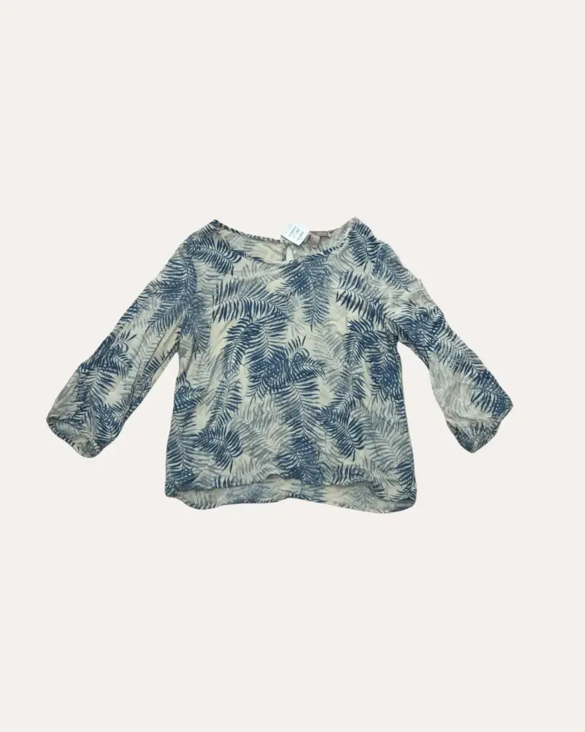 BLUSA BLANCO CON AZUL FOREVER 21
