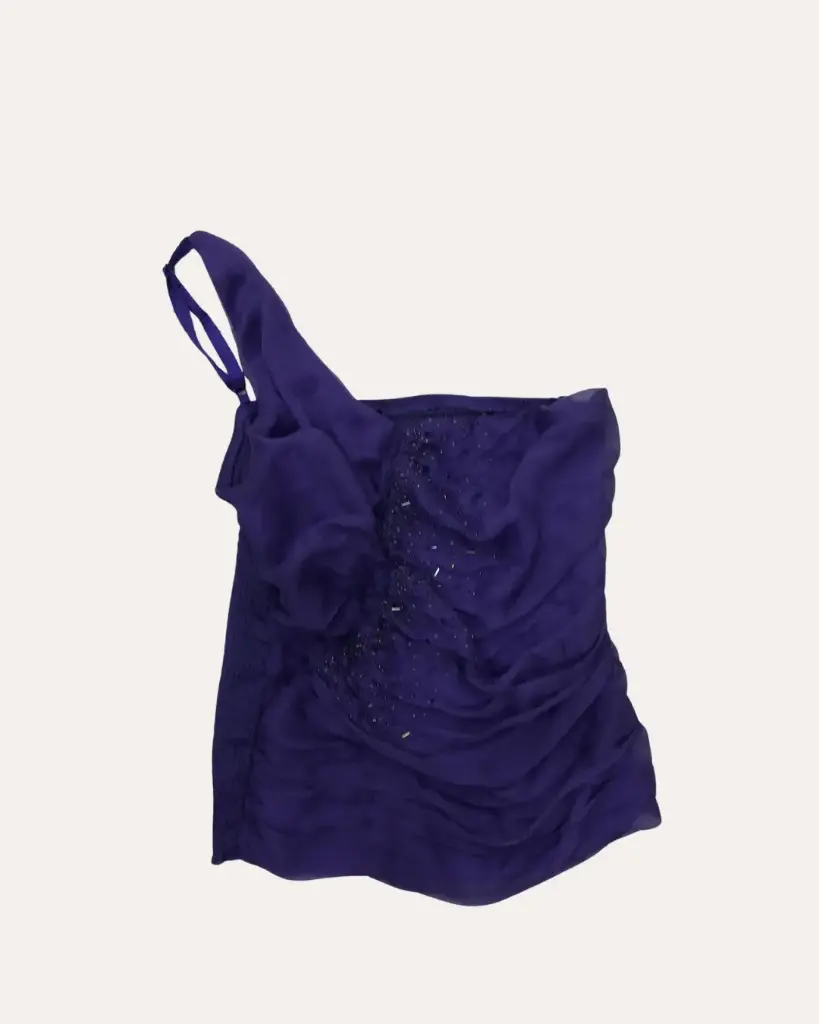 BLUSA MORADO CON ELASTICA 