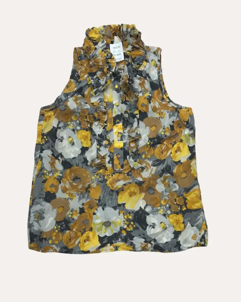 BLUSA FLORES AMARILLAS J. CREW 