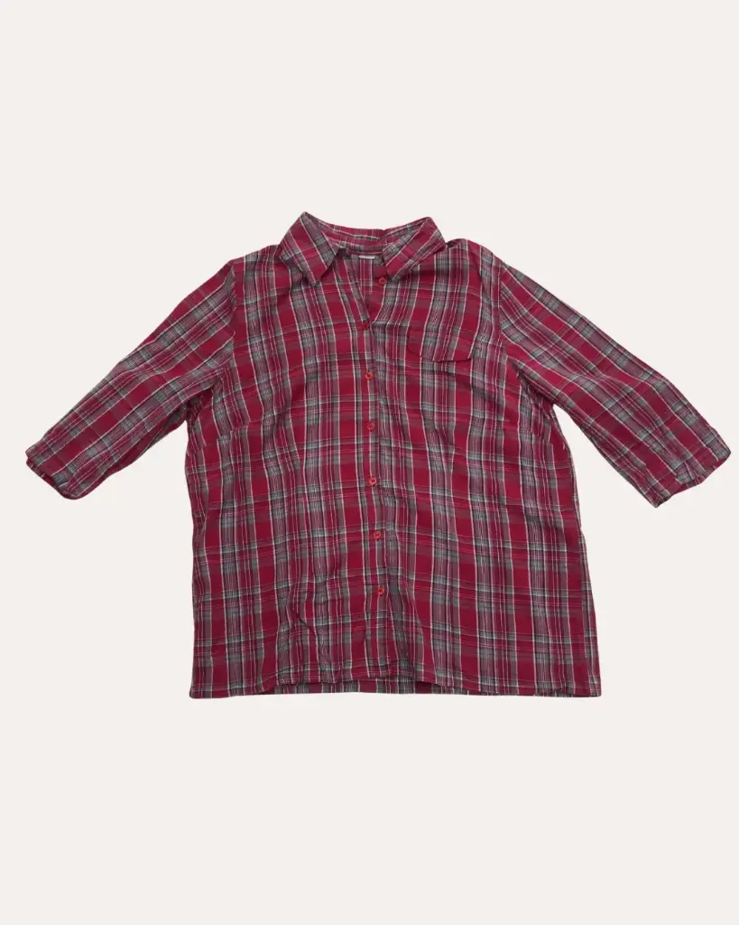 CAMISA ROJA CON CUADROS 