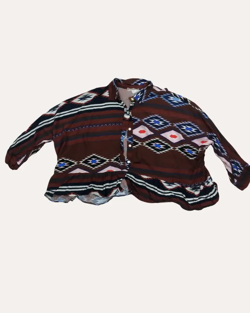 BLUSA ESTAMPADA MARRON 