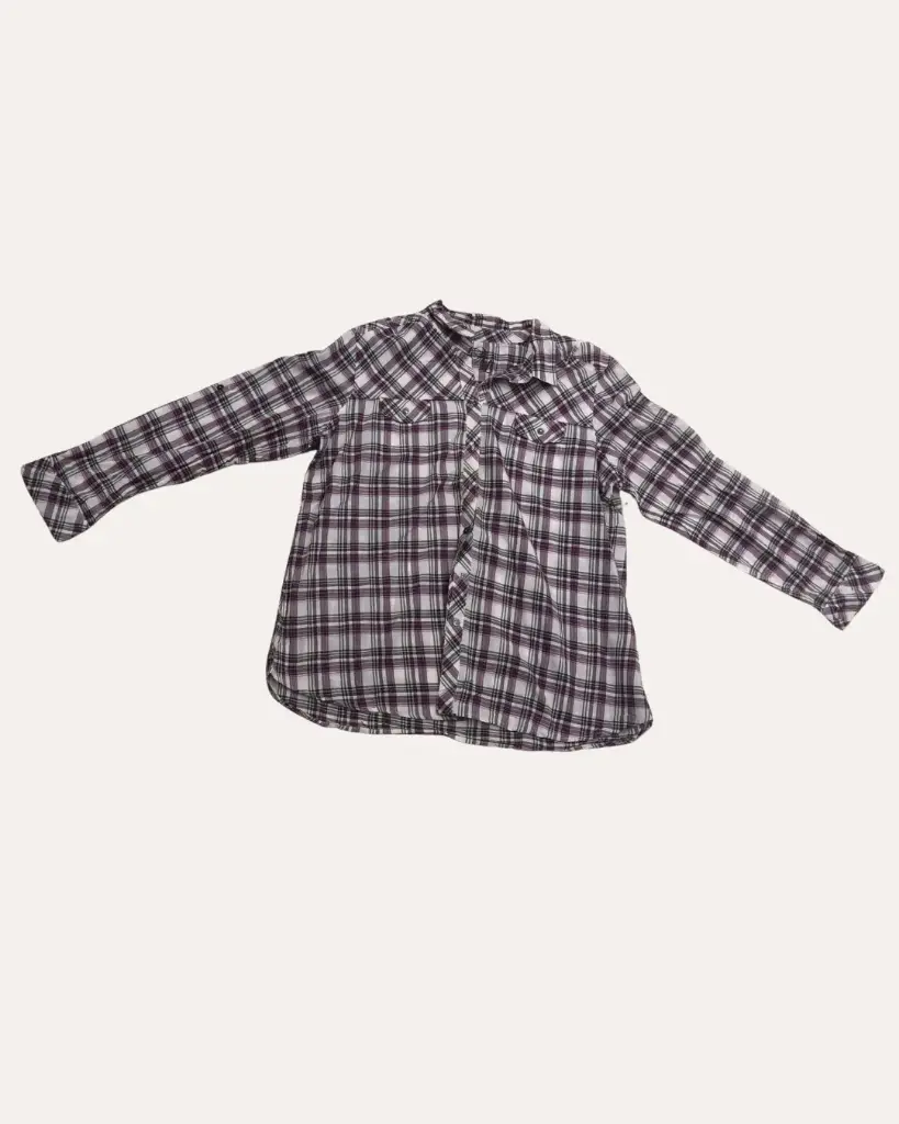 CAMISA DE CUADROS MORADOS AL