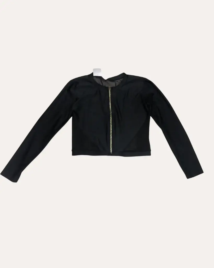 BLUSA NEGRA CON TRANSPARENCIAS VIBES 