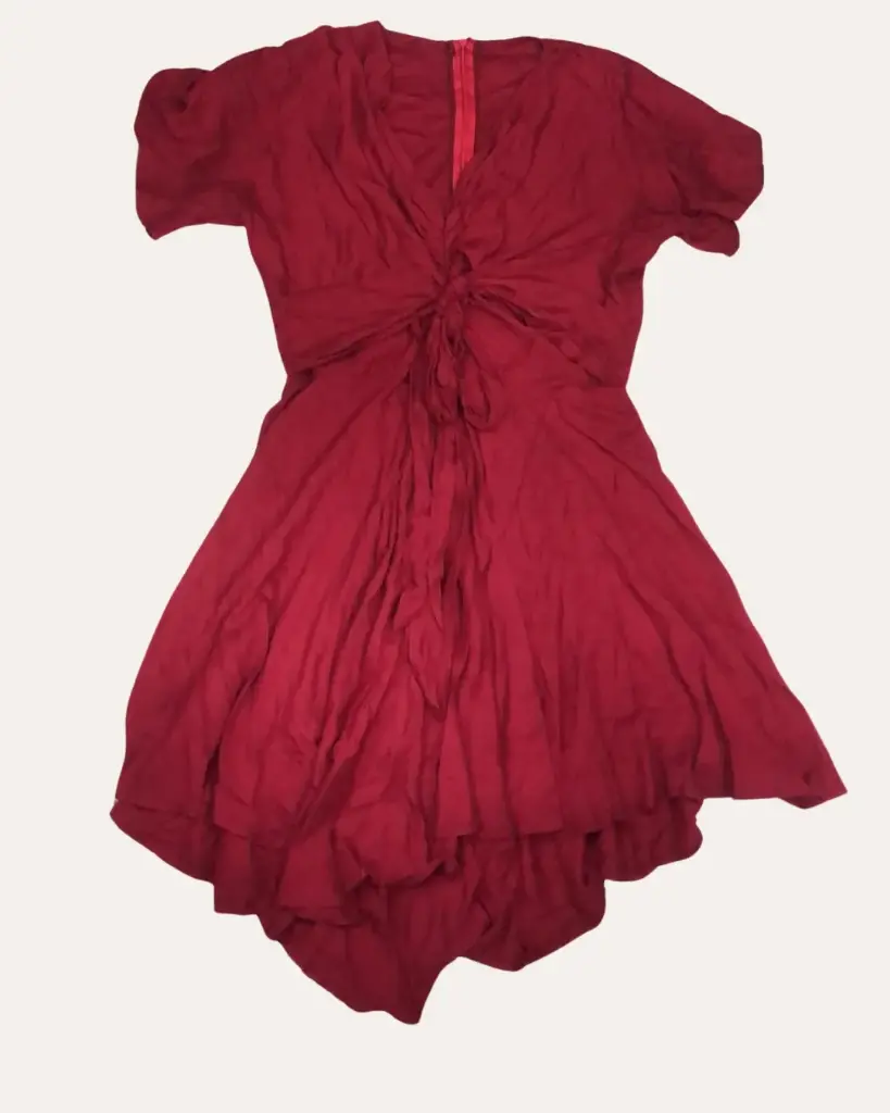 VESTIDO ROJO VINO 