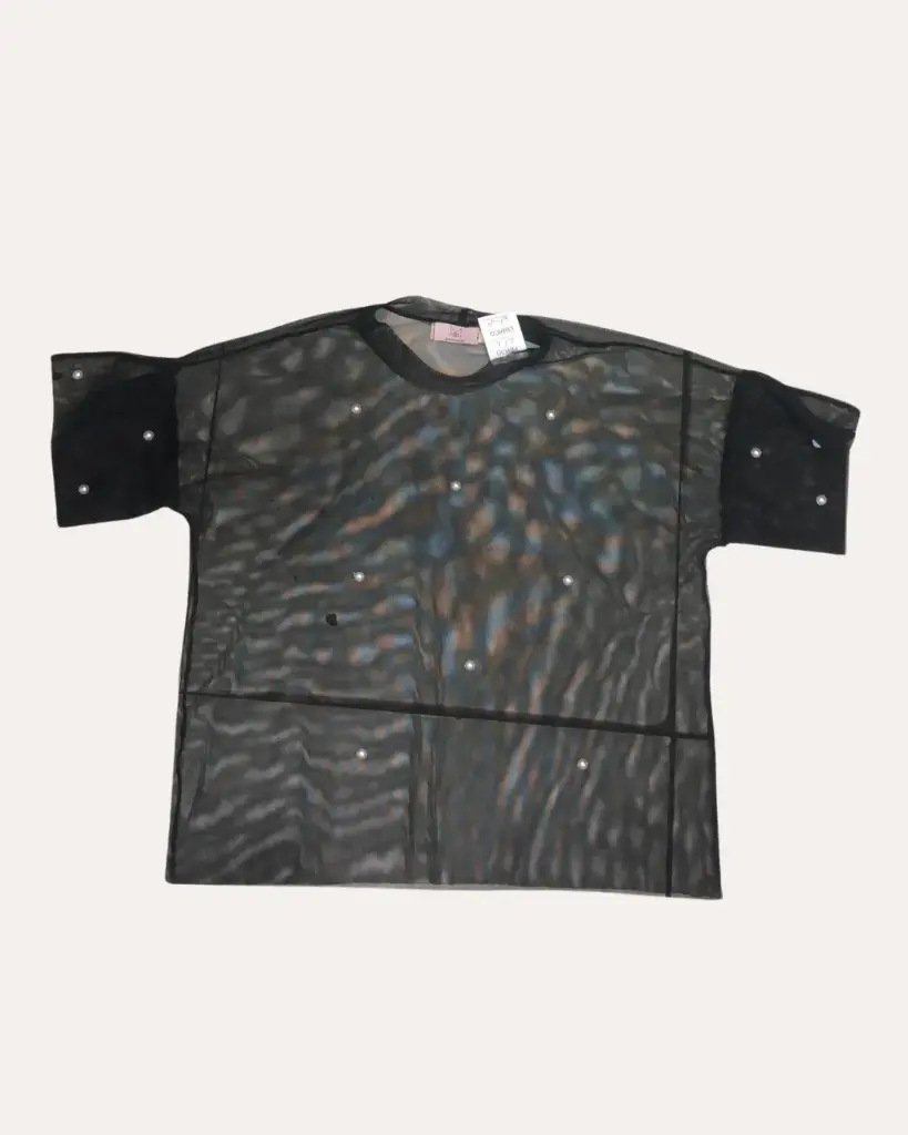 BLUSA NEGRO TANSPARENTE MAGNOLIA 