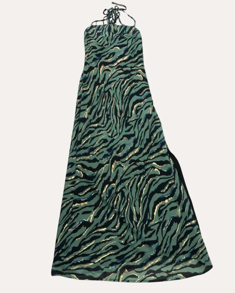VESTIDO COLORES VERDE, NEGRO NASTY GAL 