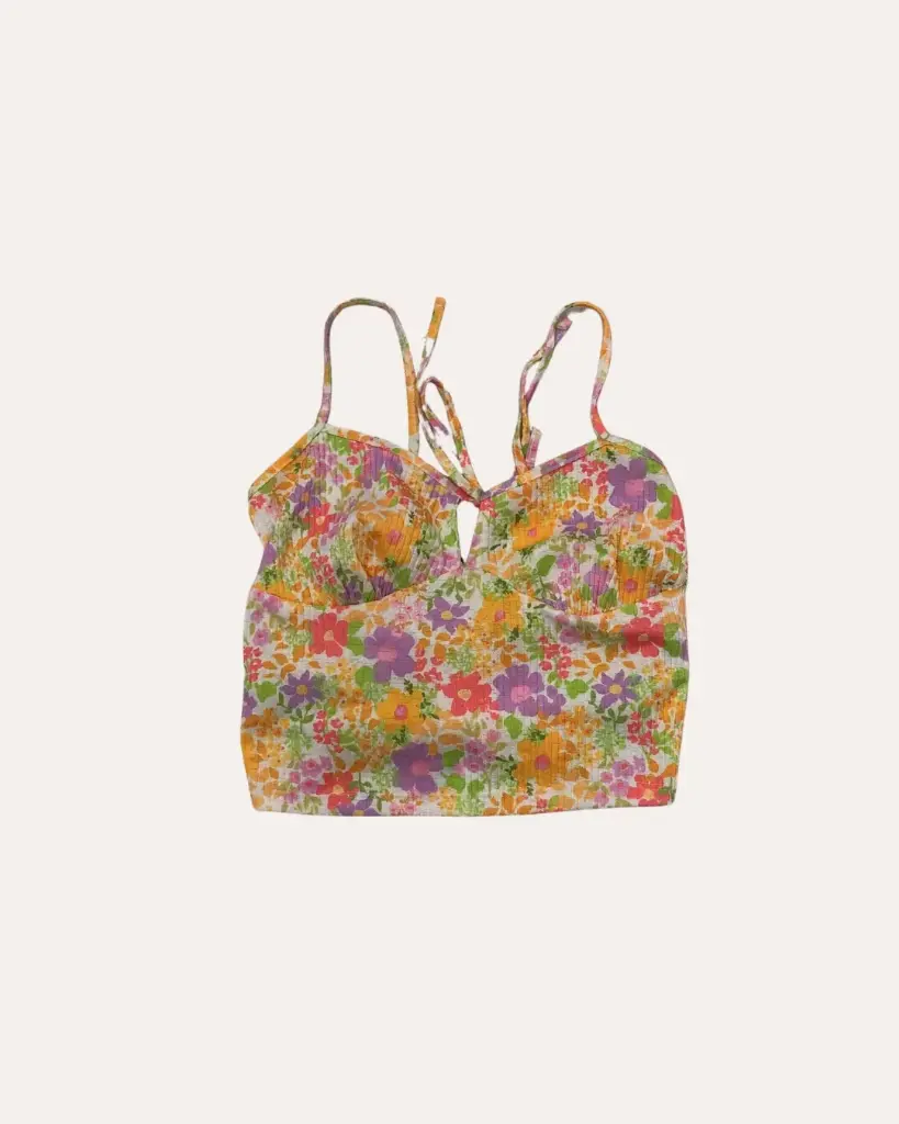 TOP FLORES BERSHKA 
