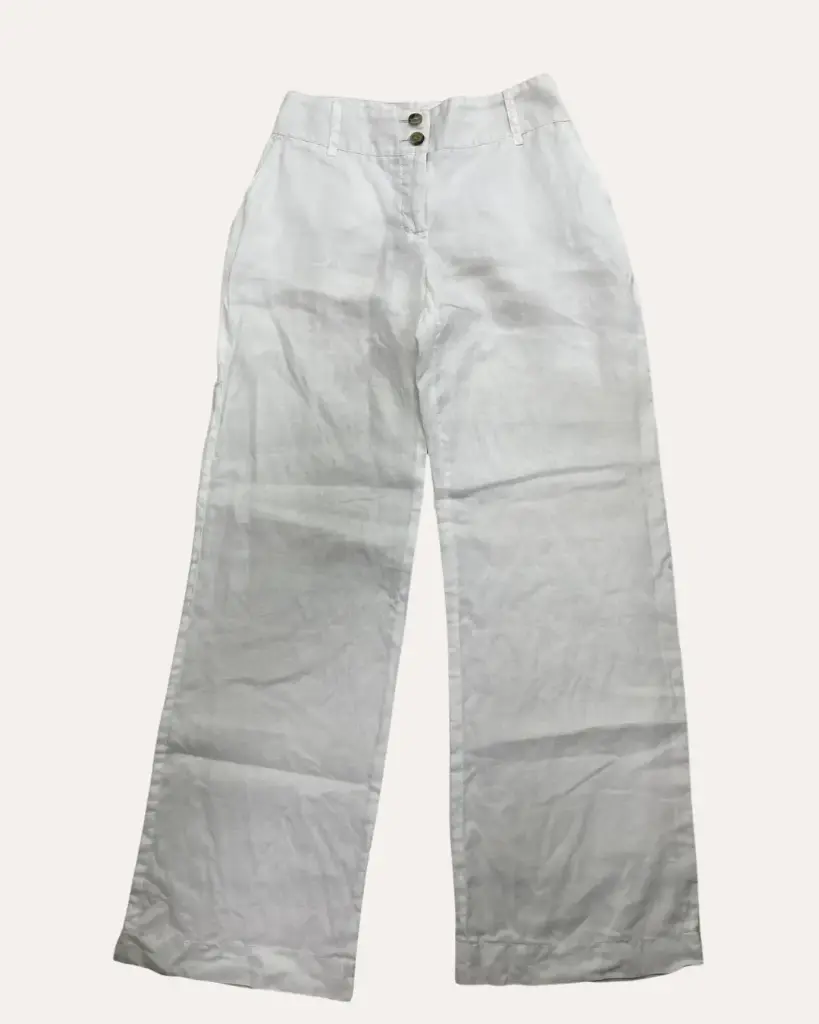 PANTALON BLANCO DE LINO ZARA 