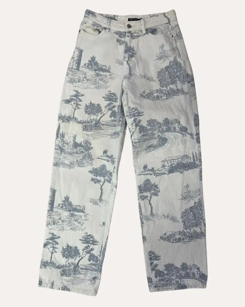 PANTALON BEIGE CON ESTAMPADO NASTY GAL