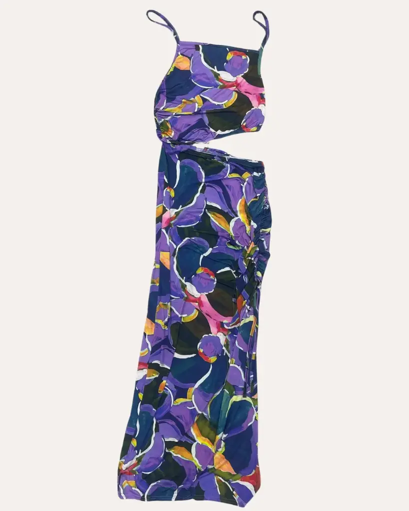 VESTIDO DE FLORES MORADO NASTY GAL