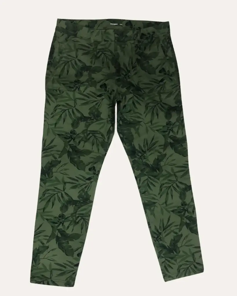 PANTALON VERDE CON HOJAS OLD NAVY 