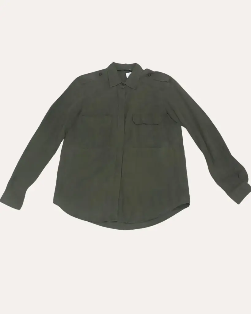 CAMISA VERDE MILITAR ZARA